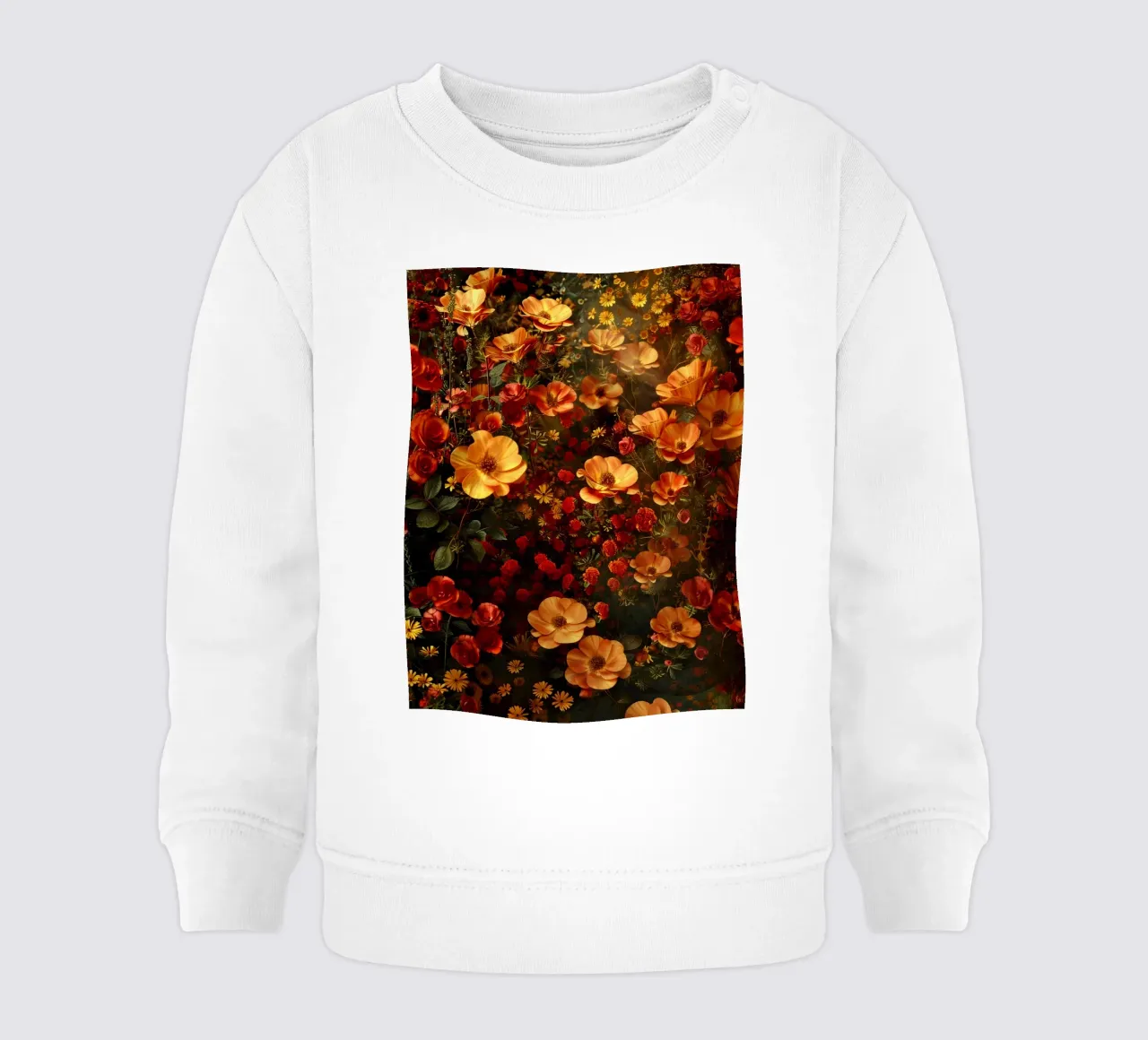 Flowers Garden Orange Red A felpa neonato da Mateo