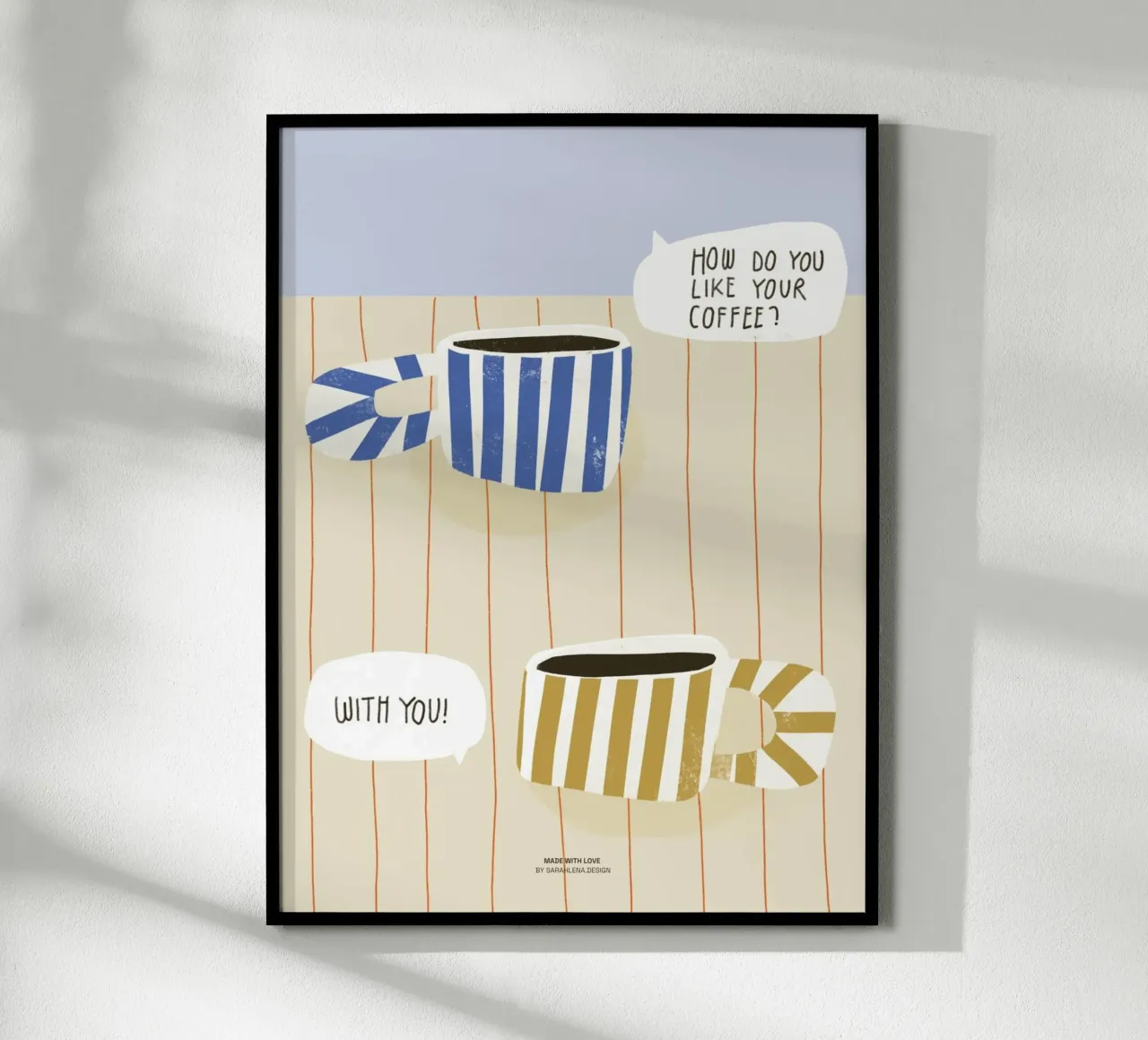 CAFFÈ CON TE poster da sarahlenadesign