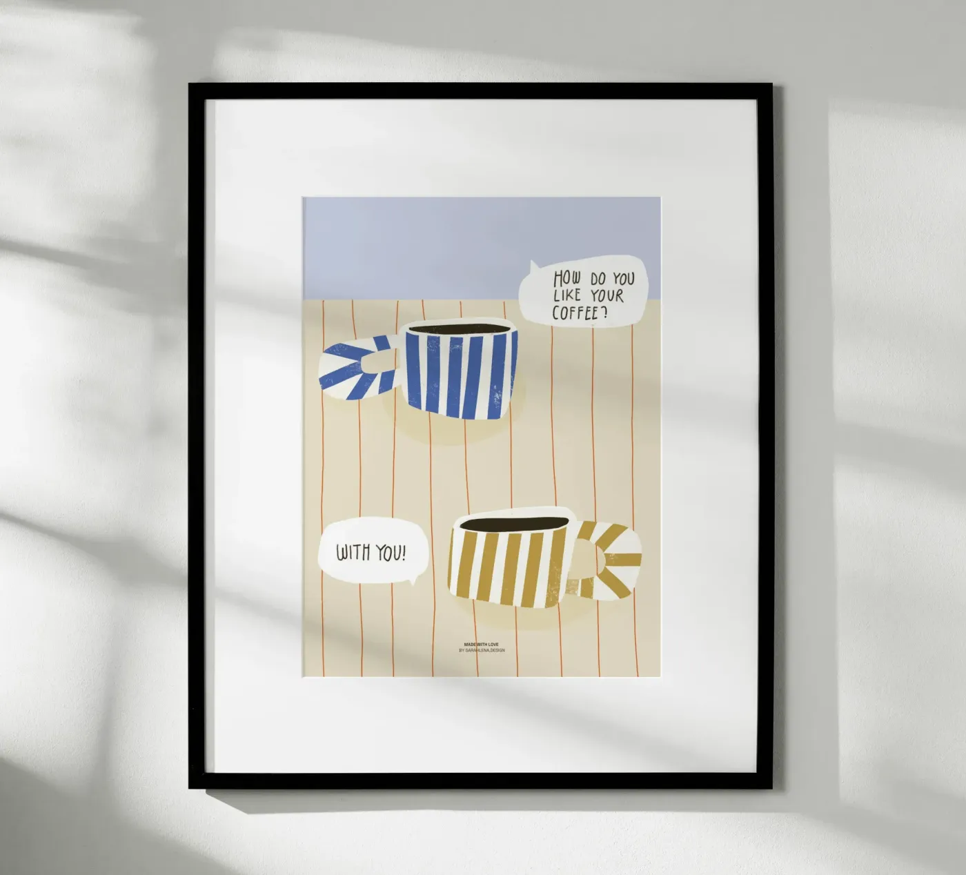 CAFFÈ CON TE poster da sarahlenadesign
