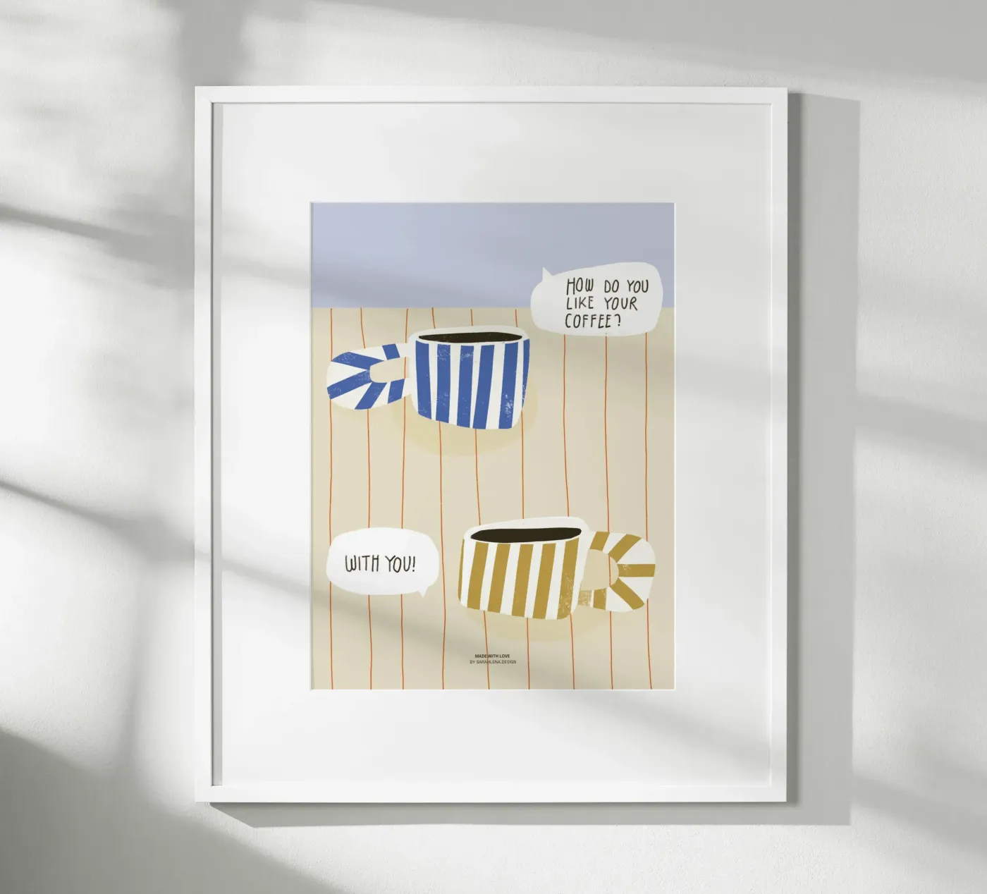 CAFFÈ CON TE poster da sarahlenadesign