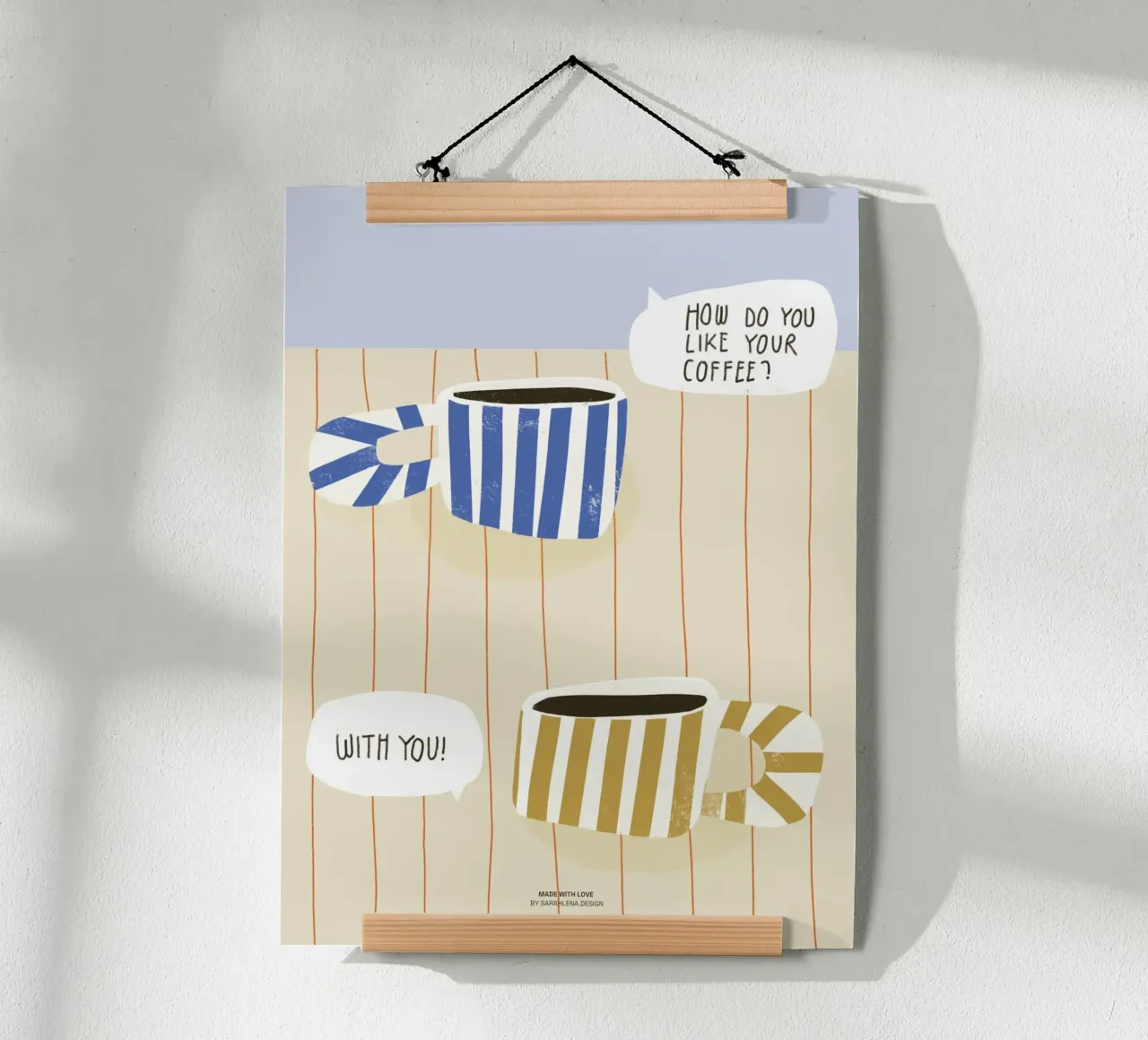 CAFFÈ CON TE poster da sarahlenadesign