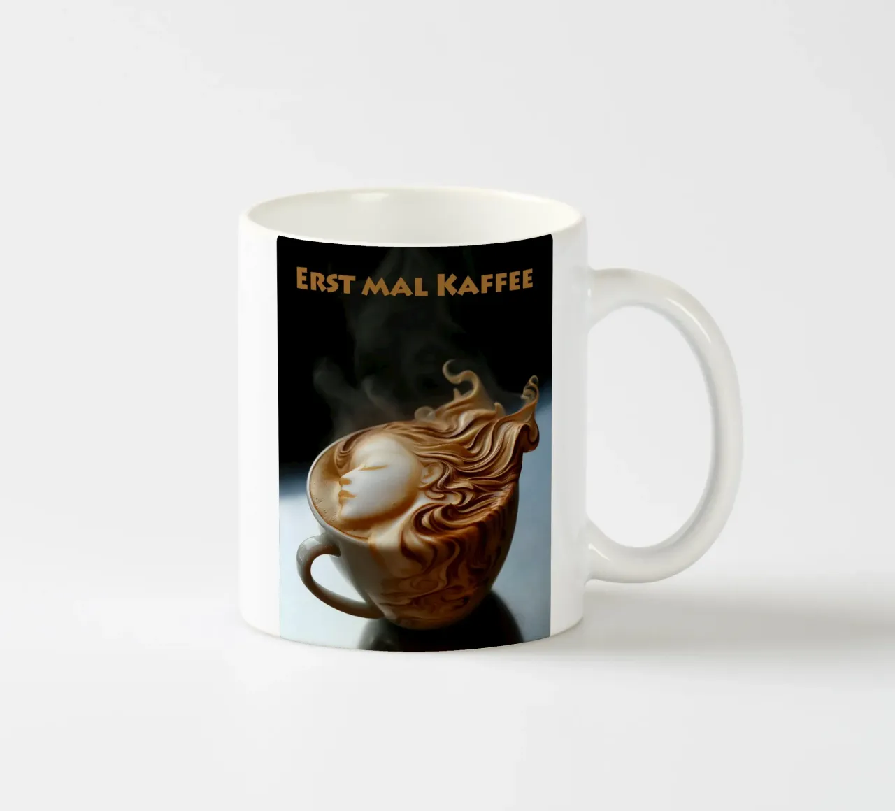 Caffè per primo | Poster romantico per la cucina tazza in ceramica da Autofocus