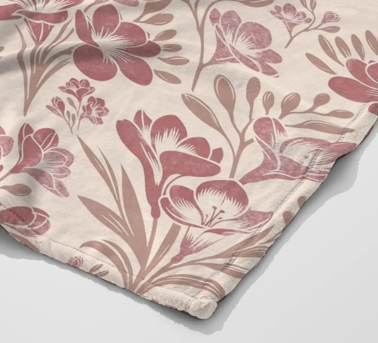 Fiori di fresia neutri coperta in pile da SilverPegasus
