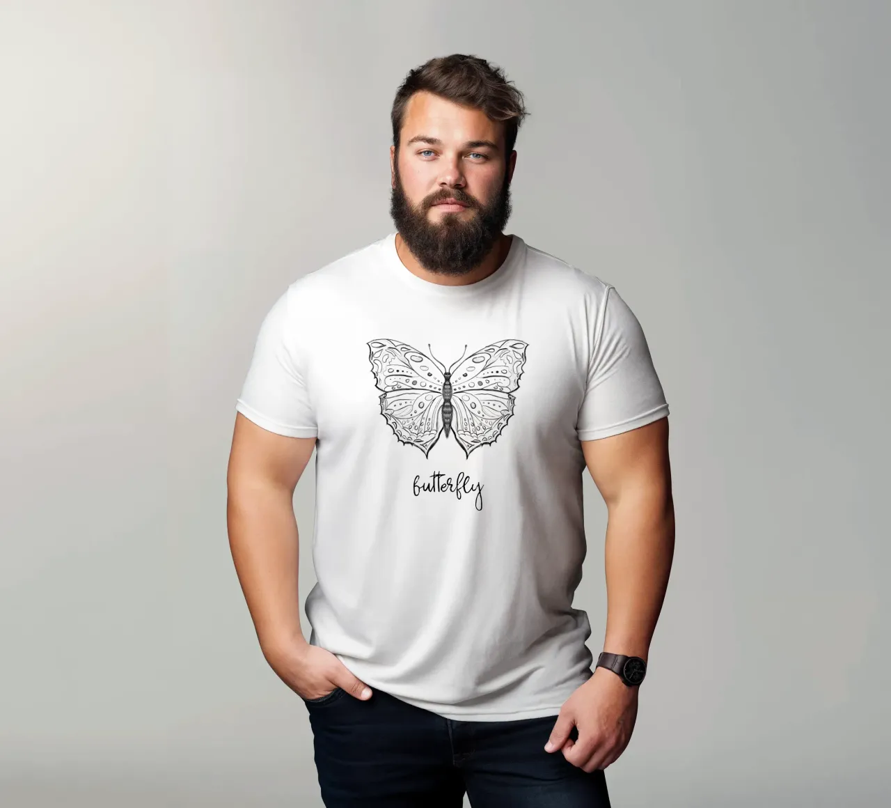 Schizzi giornalieri casuali Butterfly t-shirt da words-in-frames