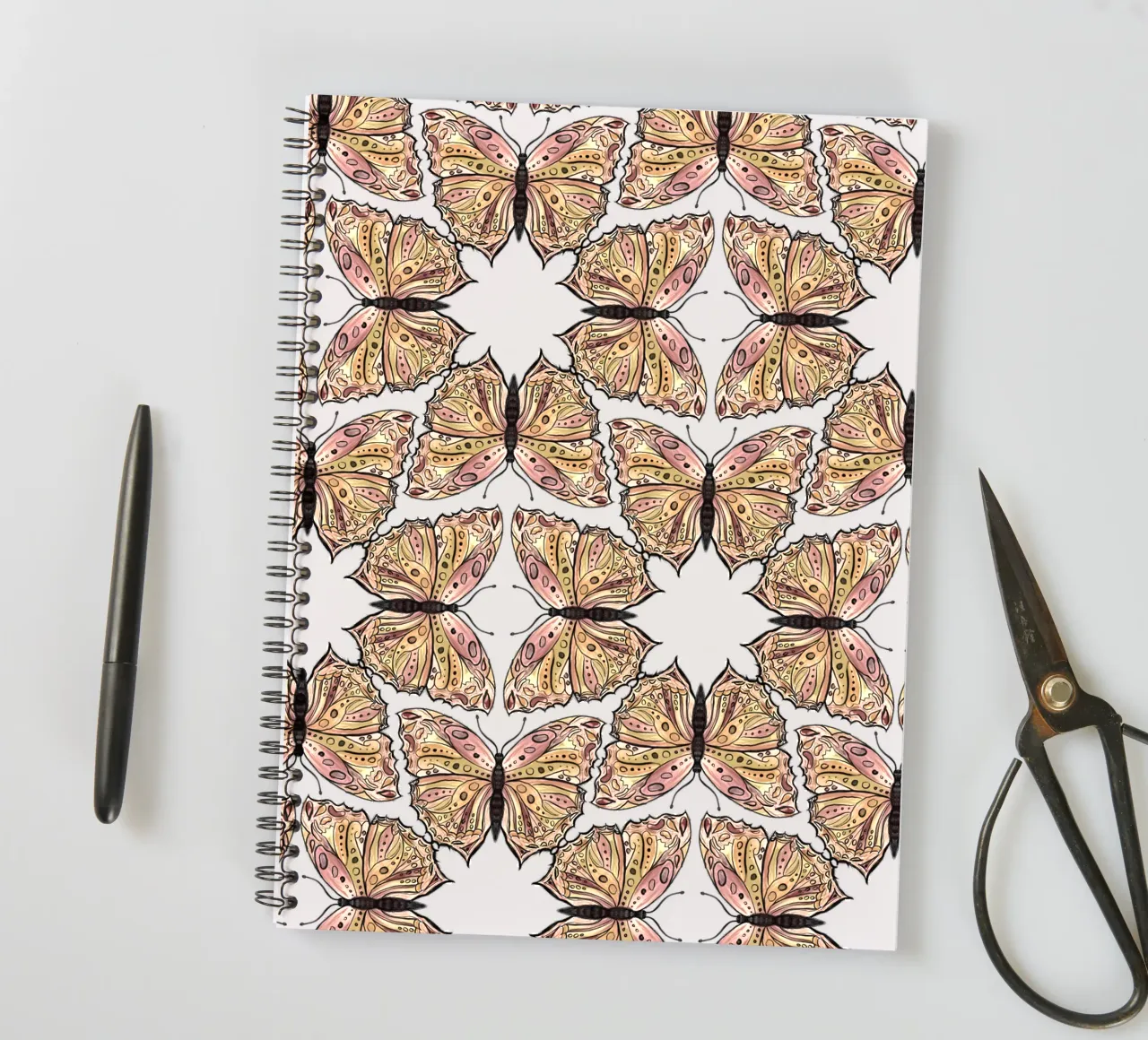 Random daily sketches Butterfly spiral notebook by words-in-frames
