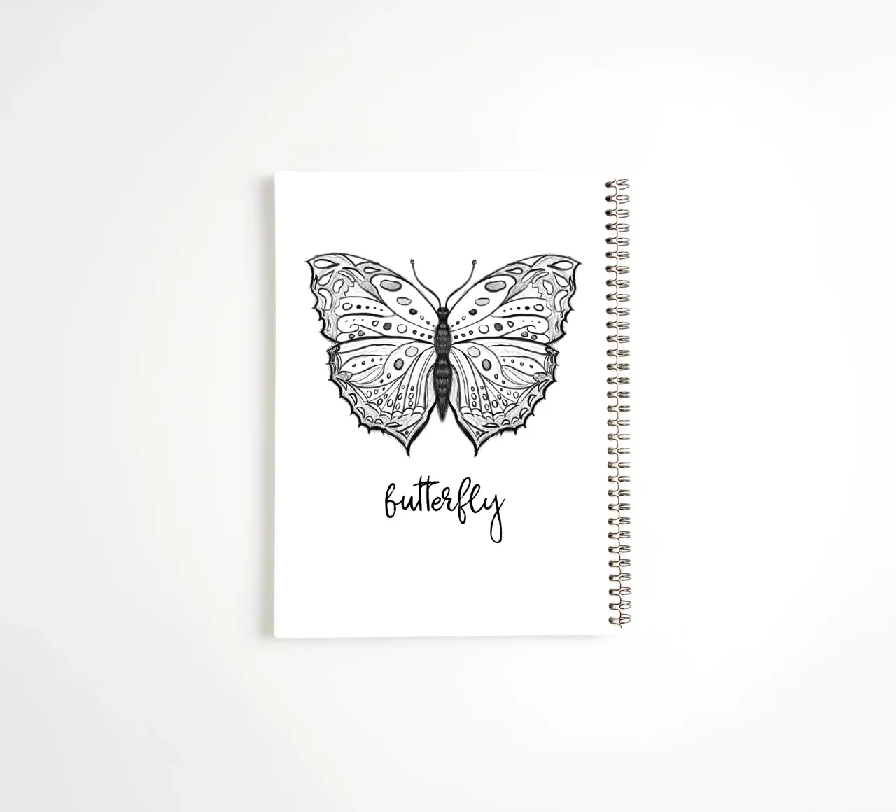 Random daily sketches Butterfly spiral notebook by words-in-frames