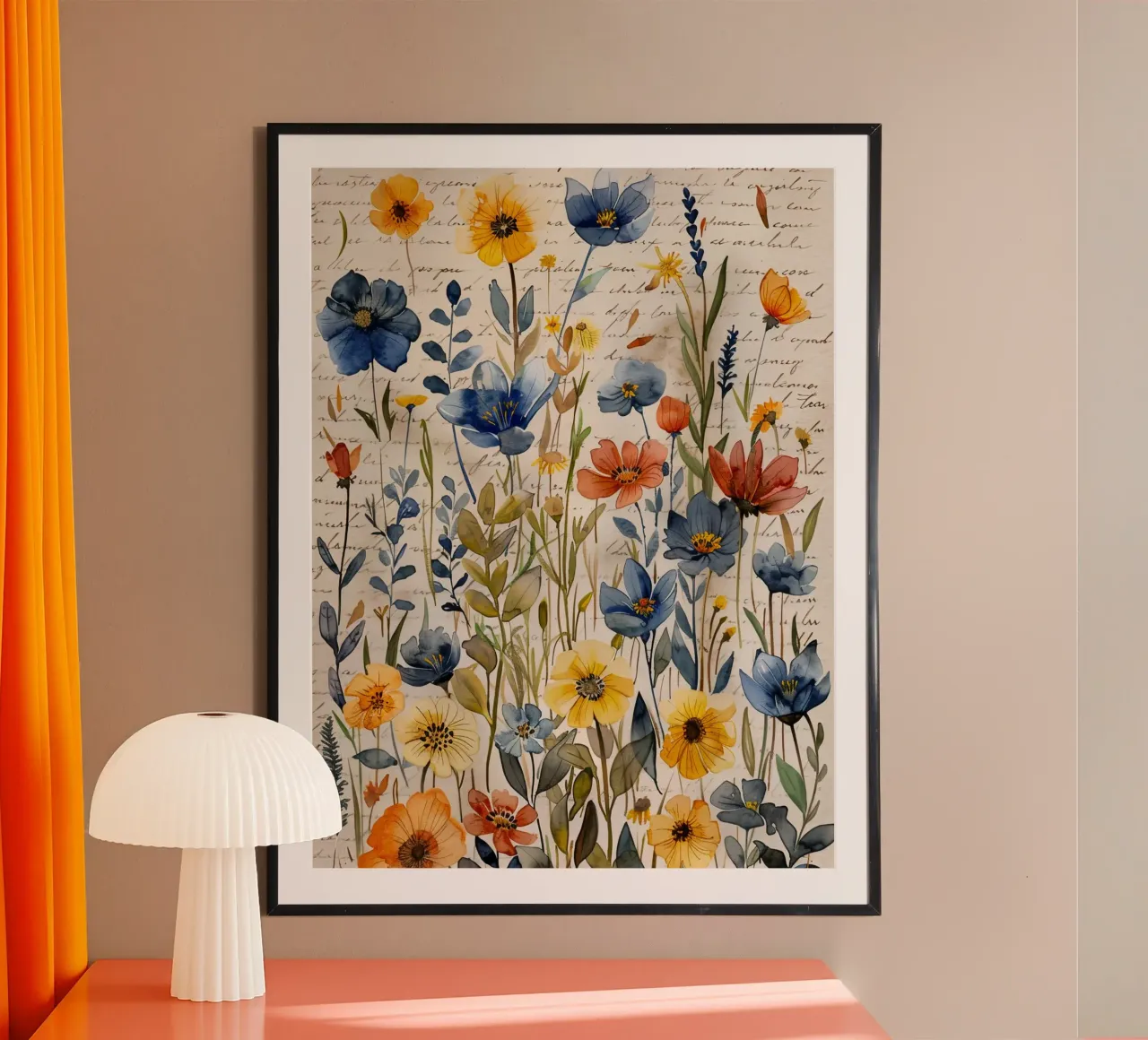 Meadow full of flowers art A carta hahnemühle da Mateo