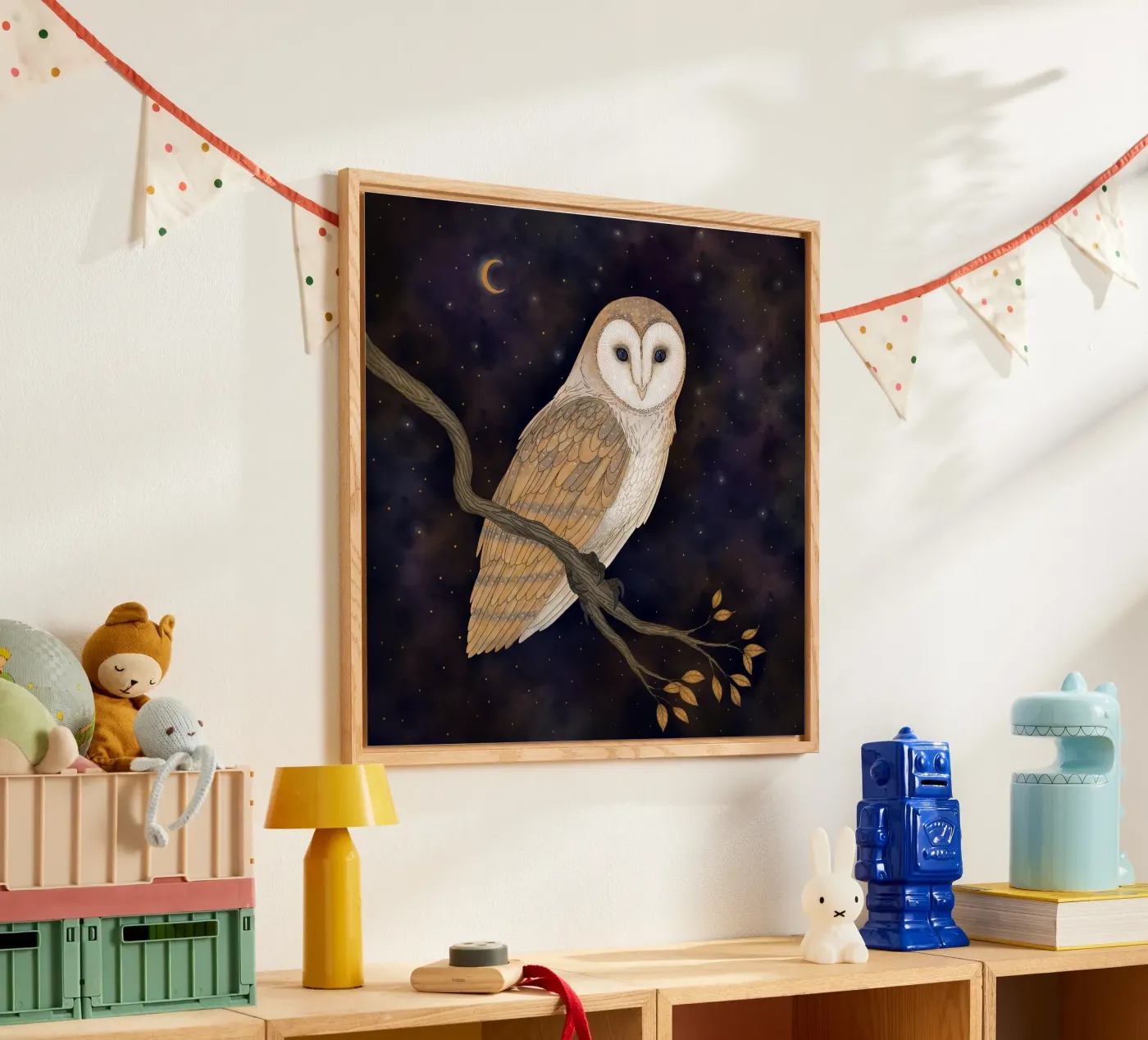 Barn Owl acrylic glass by Vivi Nicolin