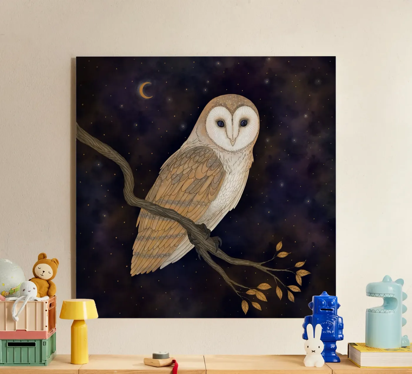 Barn Owl acrylic glass by Vivi Nicolin