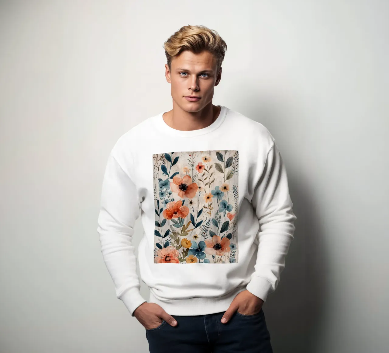 Meadow full of flowers art B felpa da Mateo