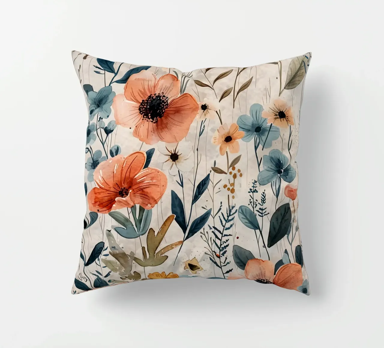 Meadow full of flowers art B cuscino da Mateo