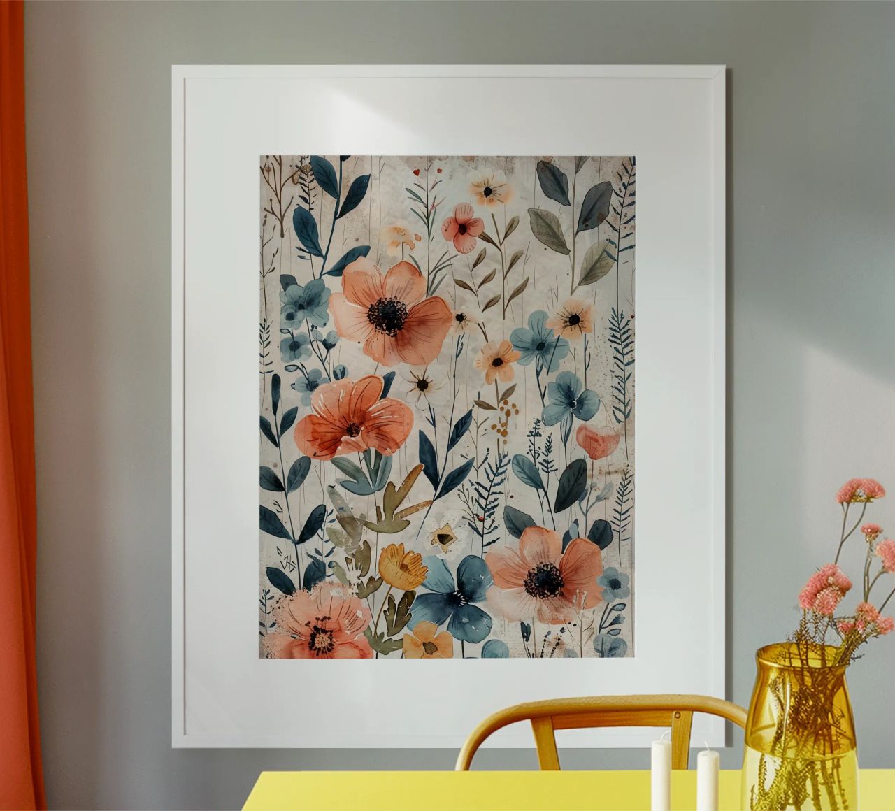 Meadow full of flowers art B Poster von Mateo