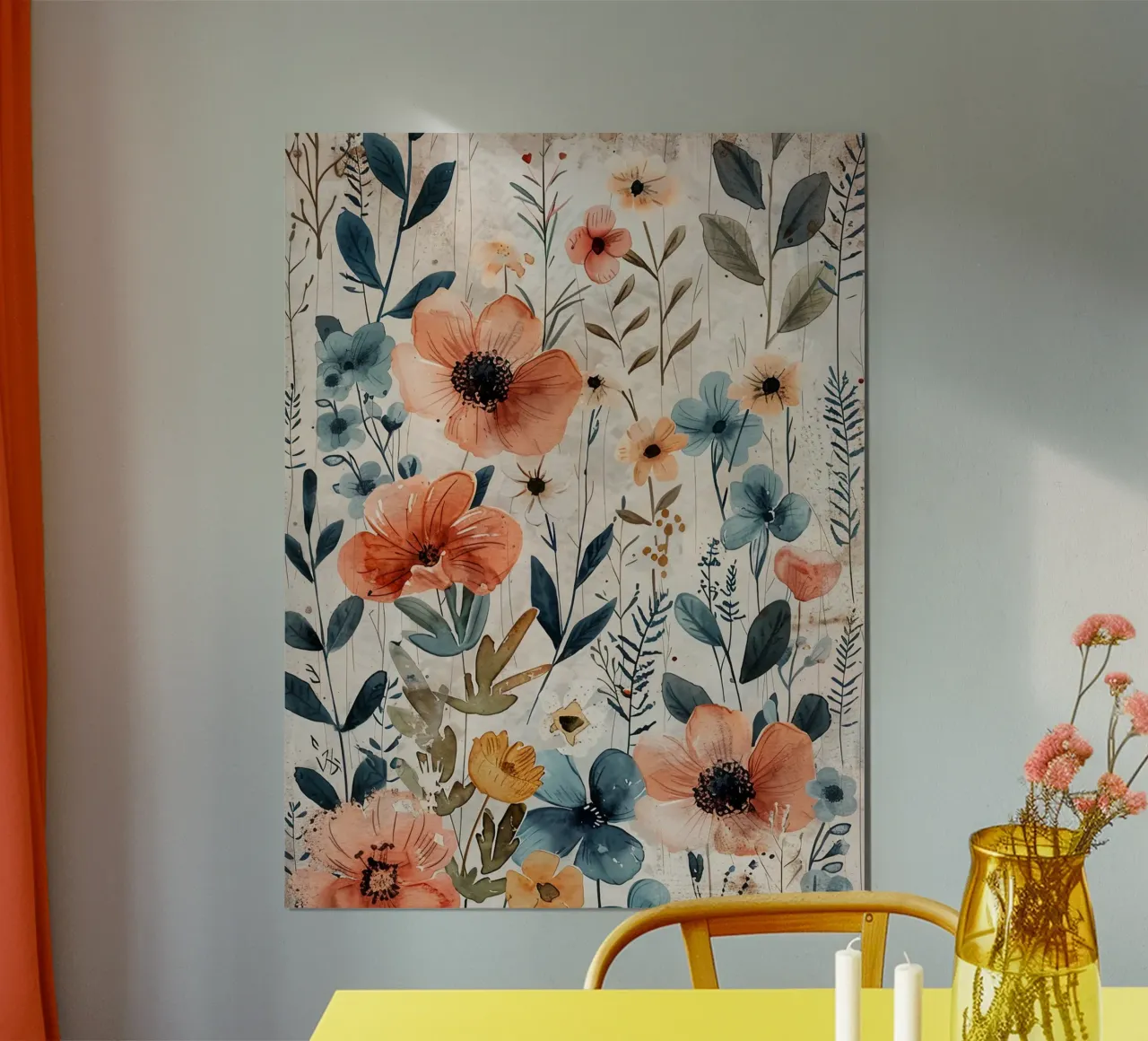 Meadow full of flowers art B poster da Mateo