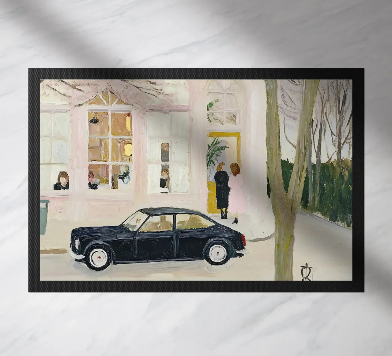 Stampa auto e caffè retrò zerbino da Little Lila