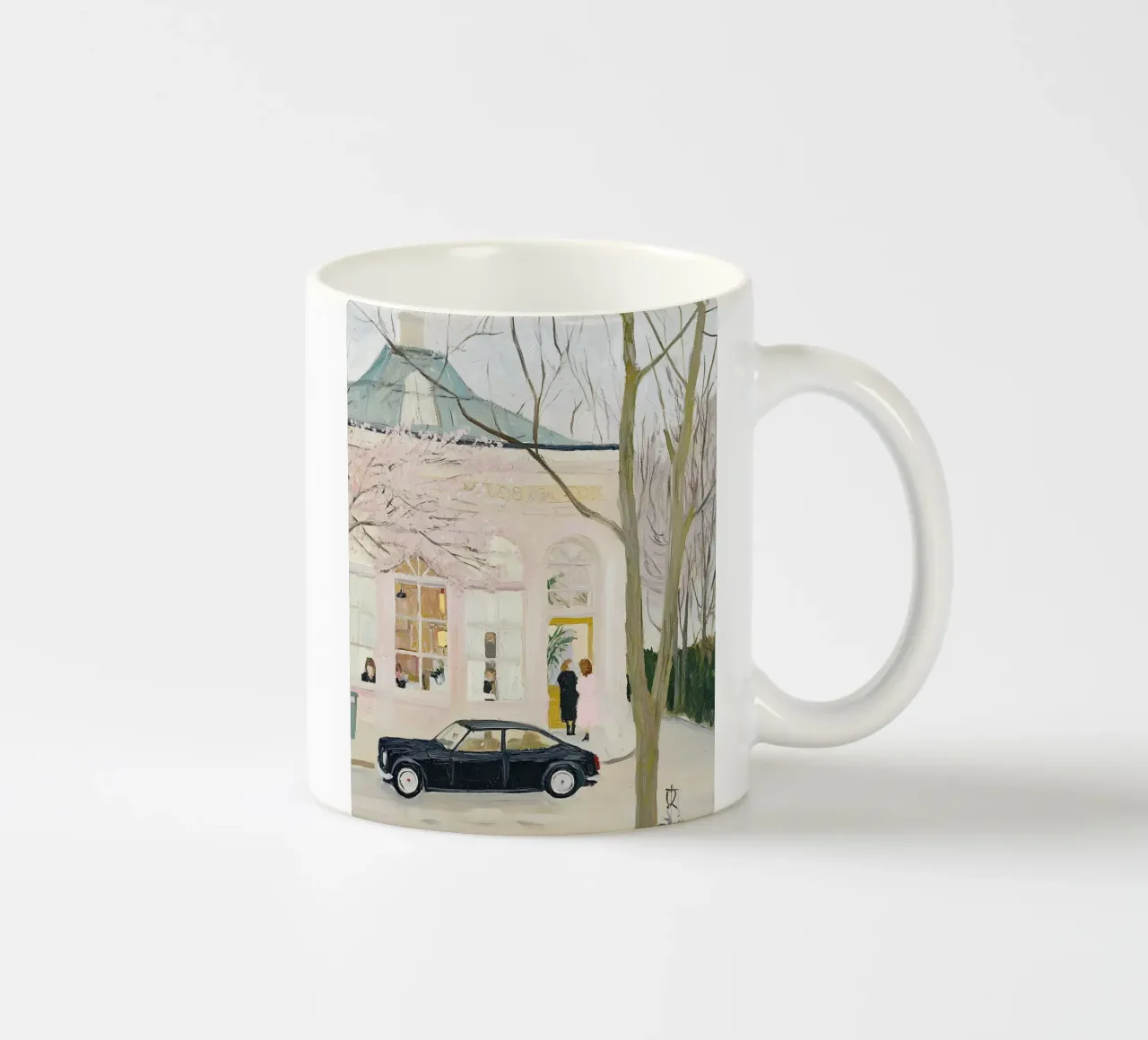 Stampa auto e caffè retrò tazza in ceramica da Little Lila