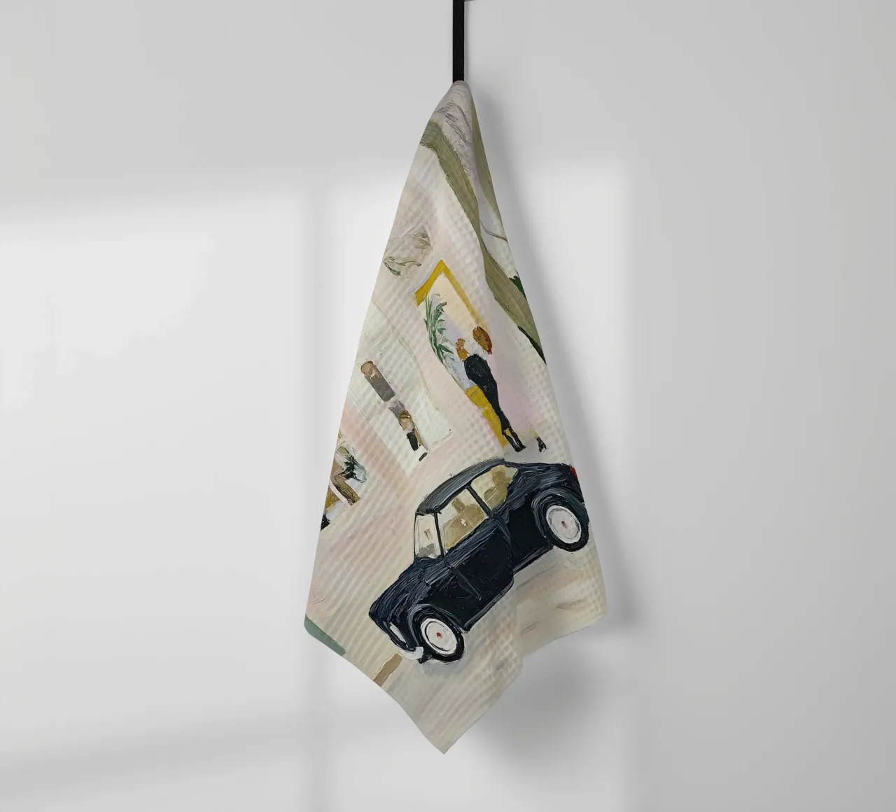 Stampa auto e caffè retrò canovaccio da cucina da Little Lila