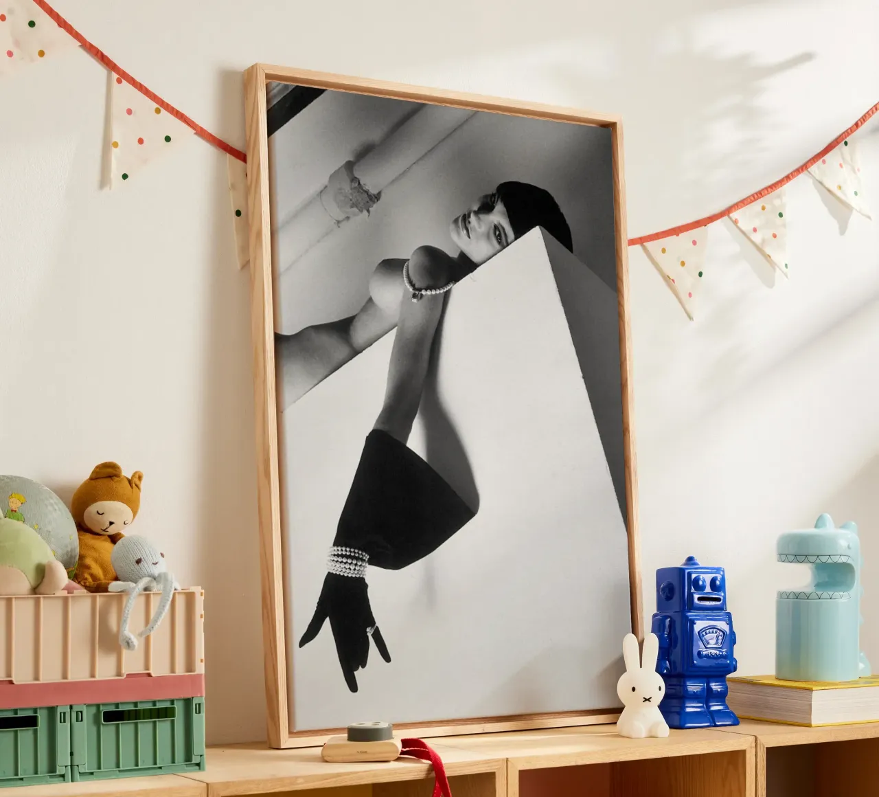 De handschoen van Arielle Azzedine canvas met Baklijst van Takeme