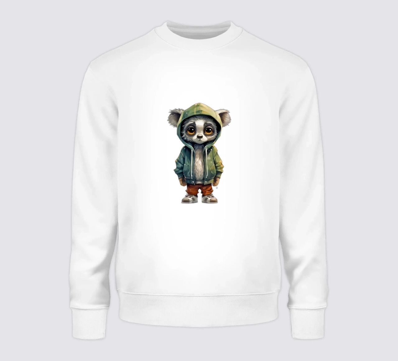 Lémurien en aquarelle dans un sweat à capuche sweat de Animal Portraits