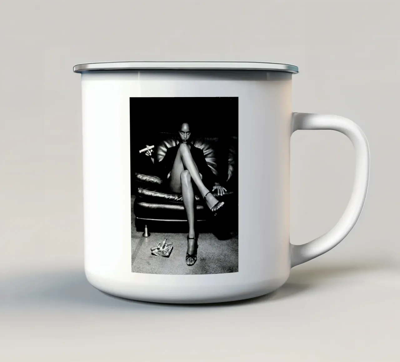 sigaretta grande tazza in smalto da Takeme