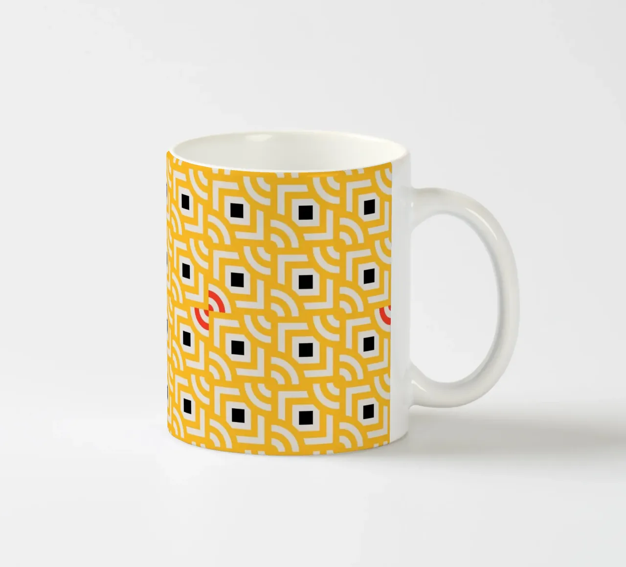 Pioli rotondi Pioli quadrati Giallo tazza in ceramica da SilverPegasus