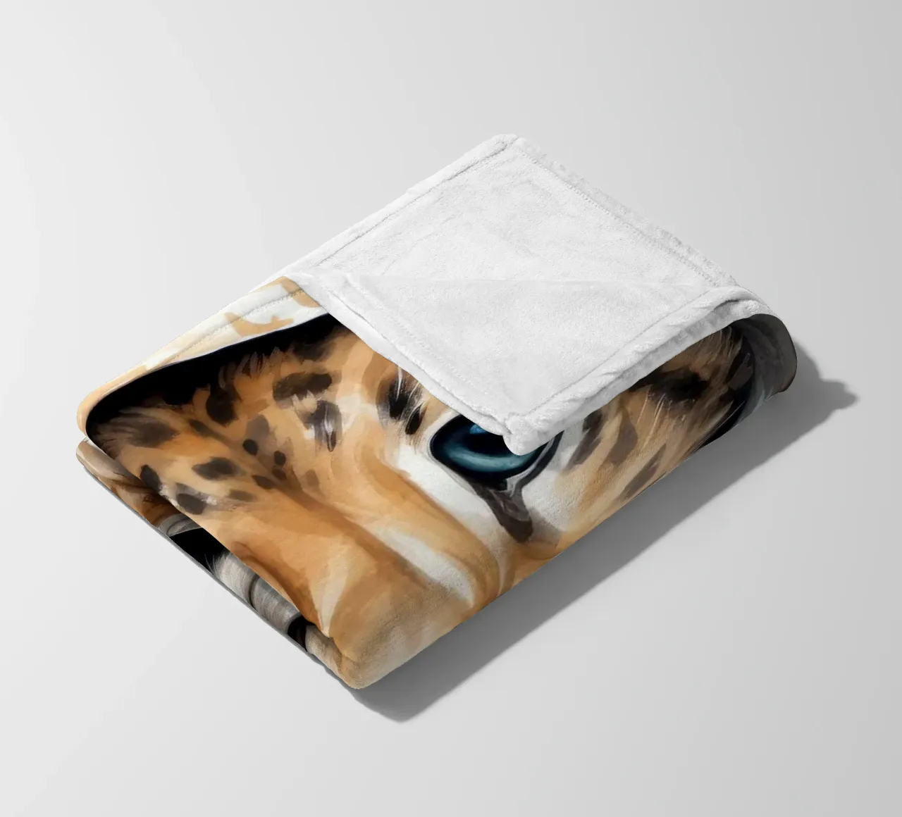 Leopardo acquerellato in felpa con cappuccio coperta in pile da Animal Portraits