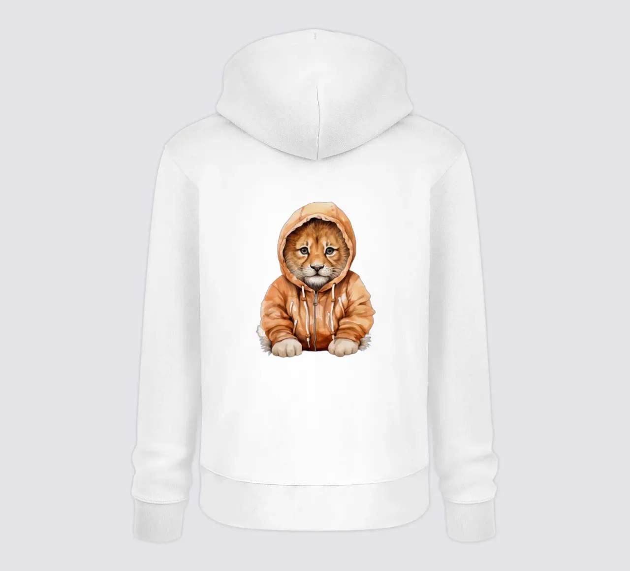 León de acuarela con capucha sudadera con capucha de Animal Portraits