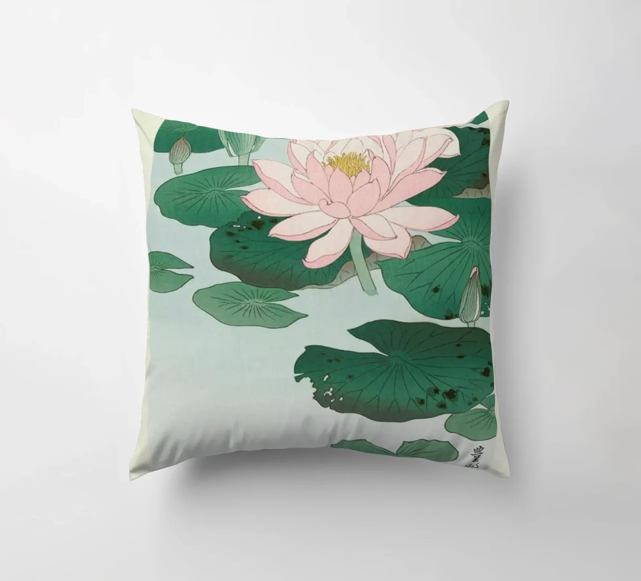 Koson - Water Lily cuscino da Vintage by JUNIQE