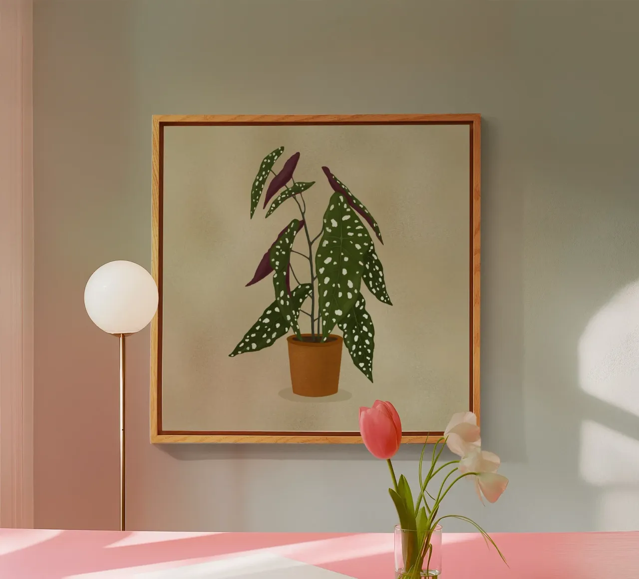 Begonia Maculata plexiglass da Vivi Nicolin