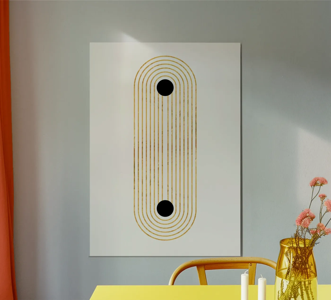 Gouden poster van Rose Beck Art