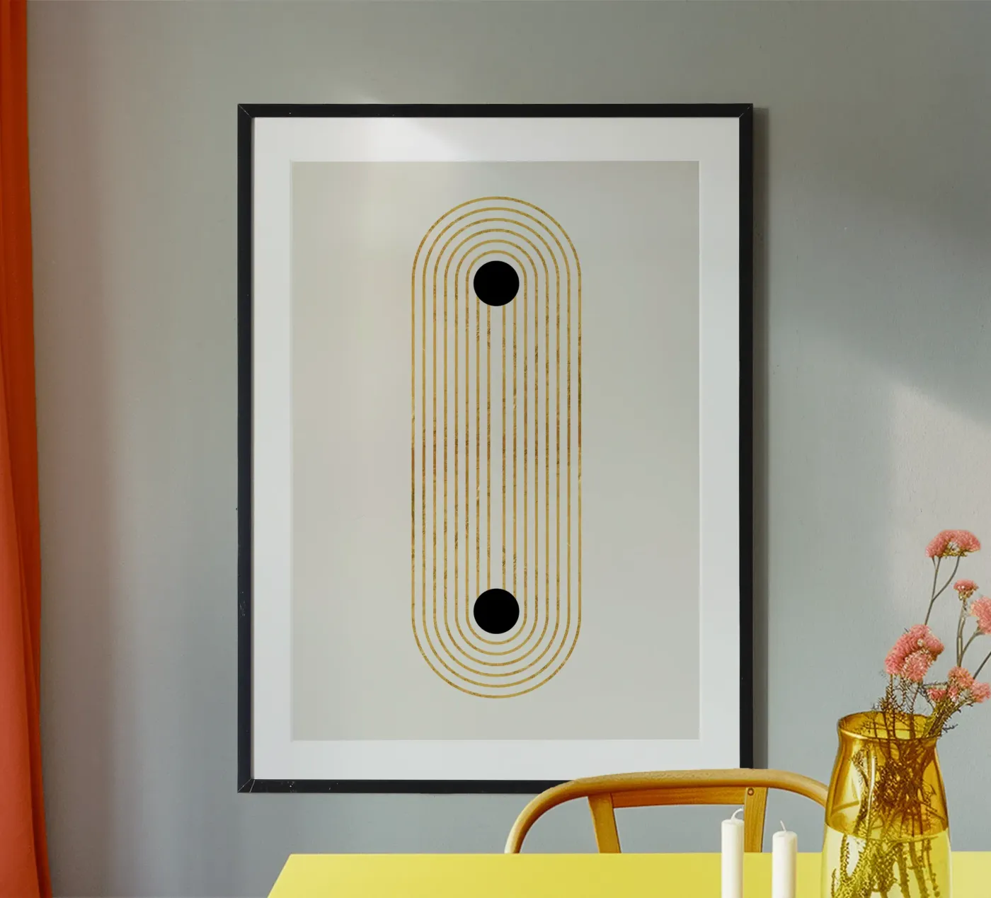 Gouden poster van Rose Beck Art