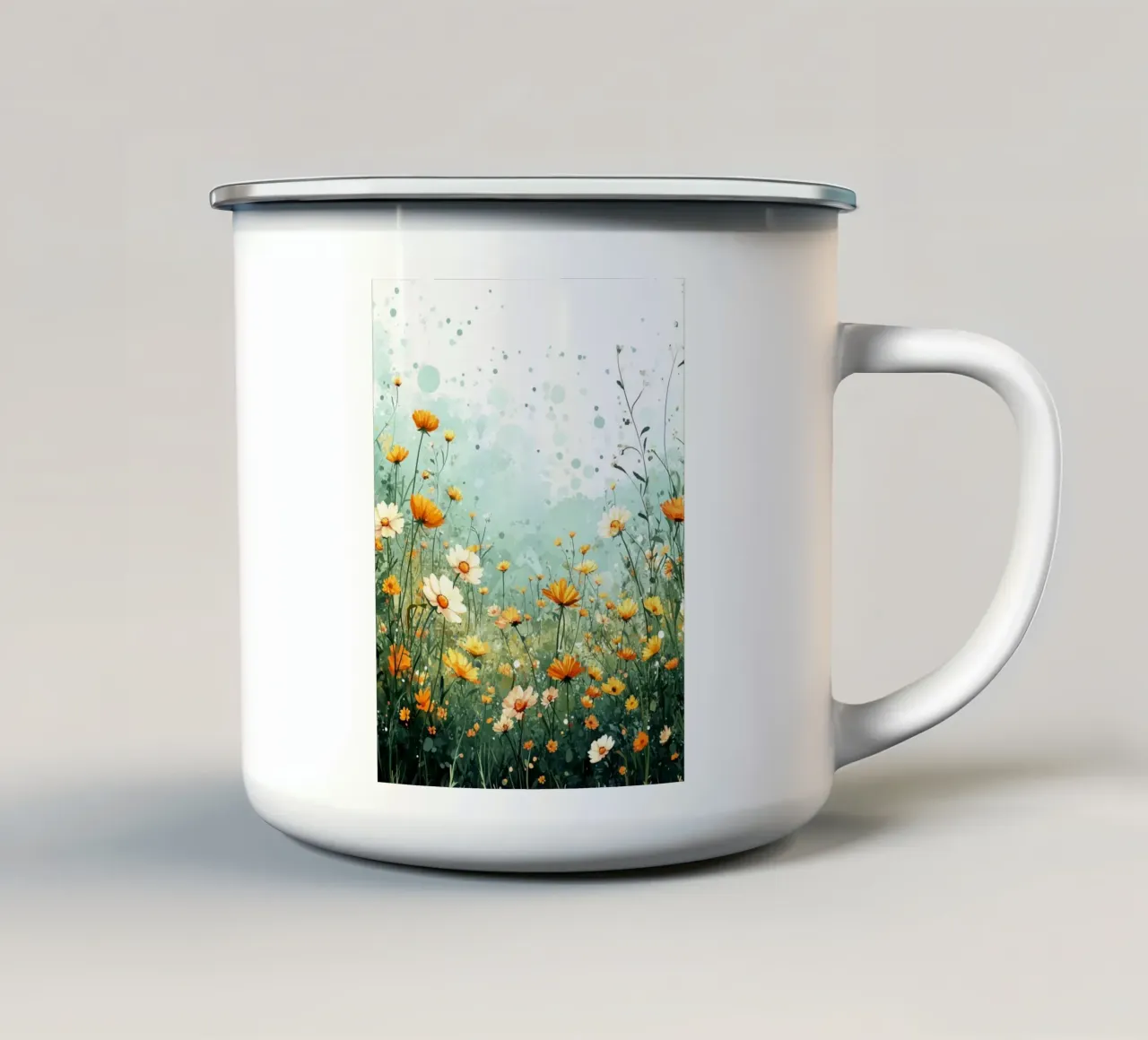 Meadow full of flowers A tazza in smalto da Mateo