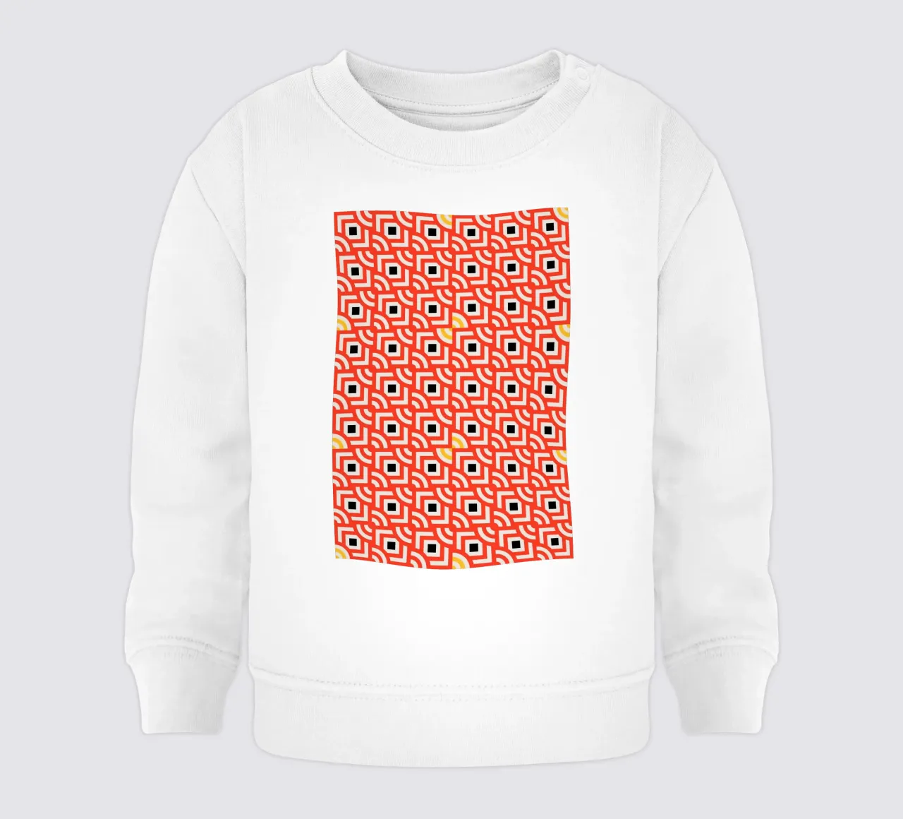 Pioli rotondi pioli quadrati rosso-arancio felpa neonato da SilverPegasus