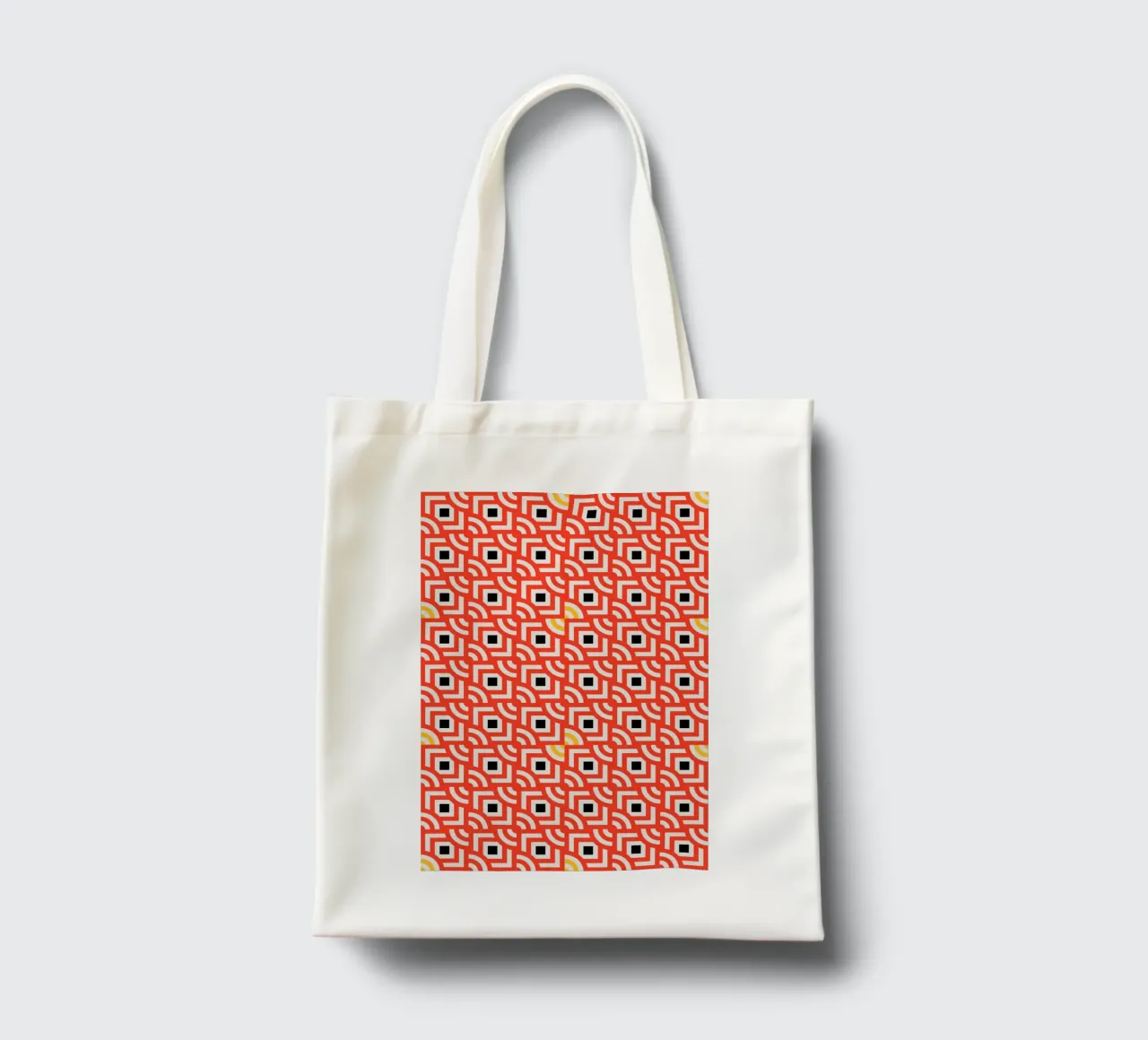 Round Pegs Square Pegs Red-Orange tote bag by SilverPegasus