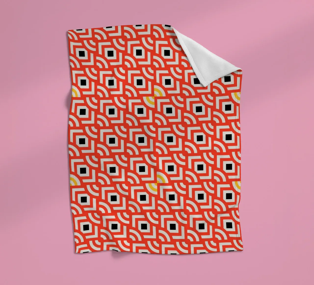 Round Pegs Square Pegs Red-Orange fleece blanket by SilverPegasus