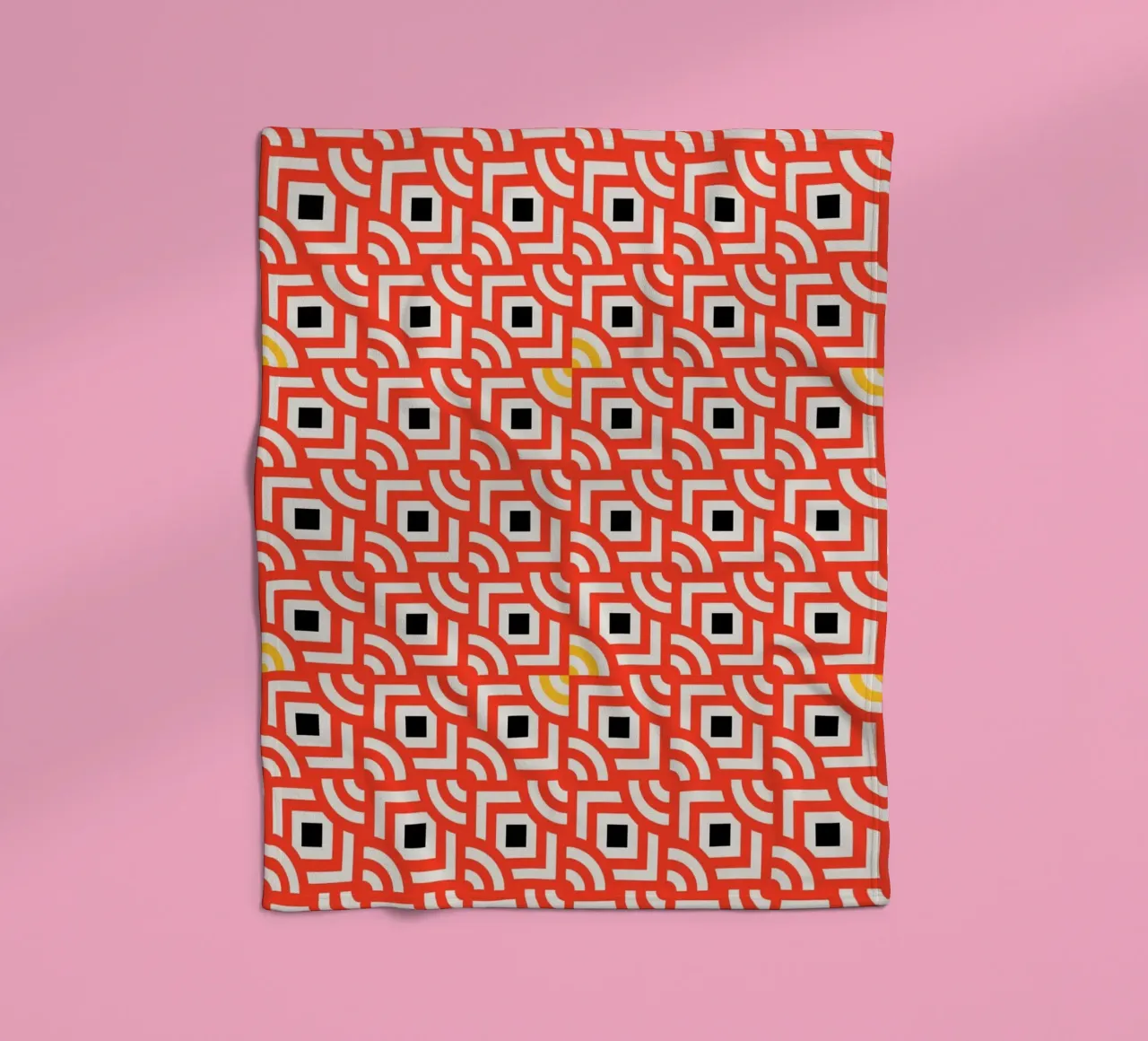 Round Pegs Square Pegs Red-Orange fleece blanket by SilverPegasus