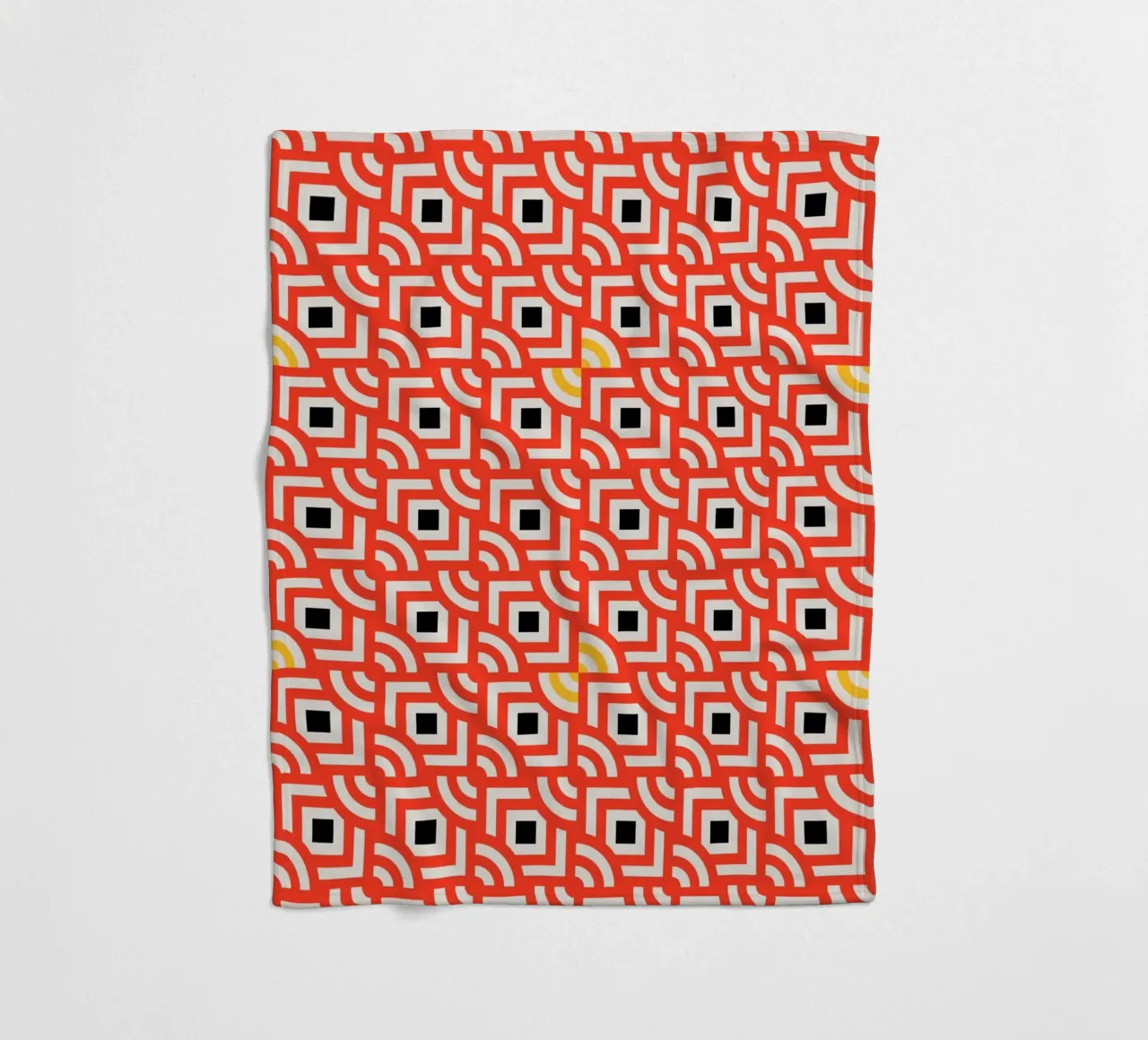 Round Pegs Square Pegs Red-Orange fleece blanket by SilverPegasus