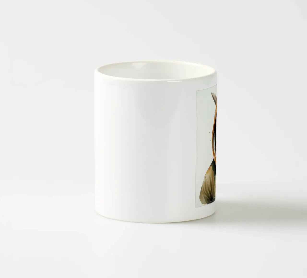 Cartone animato acquerellato Markhor in felpa con cappuccio tazza in ceramica da Animal Portraits