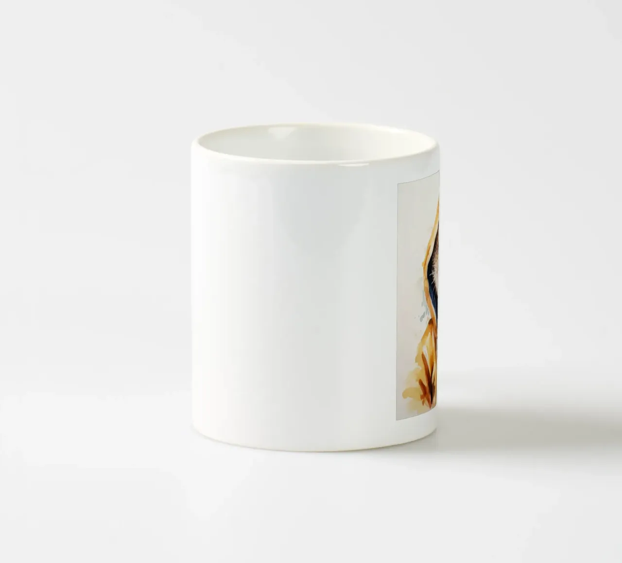 Mangusta acquerellata in felpa con cappuccio tazza in ceramica da Animal Portraits