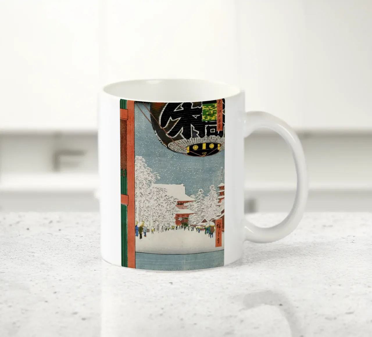 Hiroshige - Kinryuzan Temple at Asakusa tazza in ceramica da ARTOTHEK