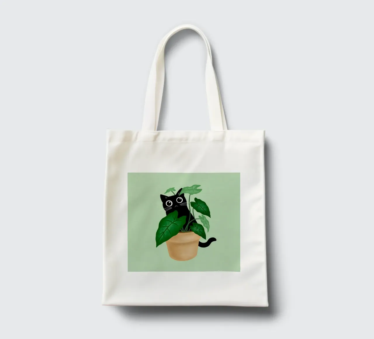 Black cat borsa in juta da Vivi Nicolin
