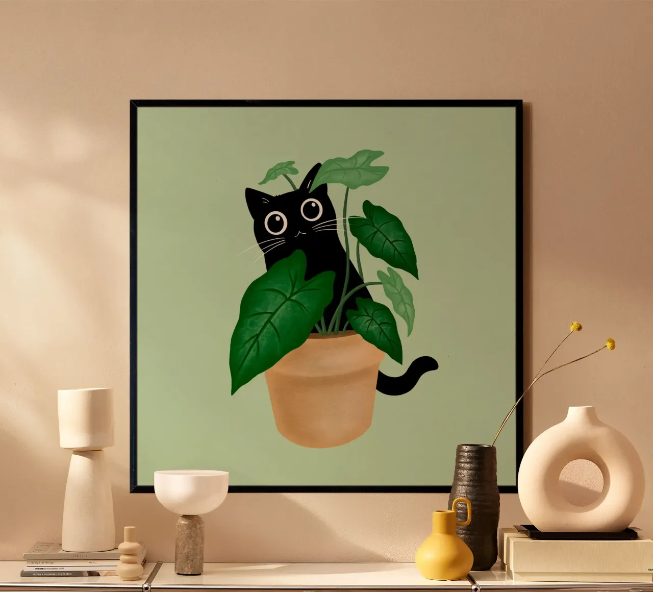 Black cat carta hahnemühle da Vivi Nicolin