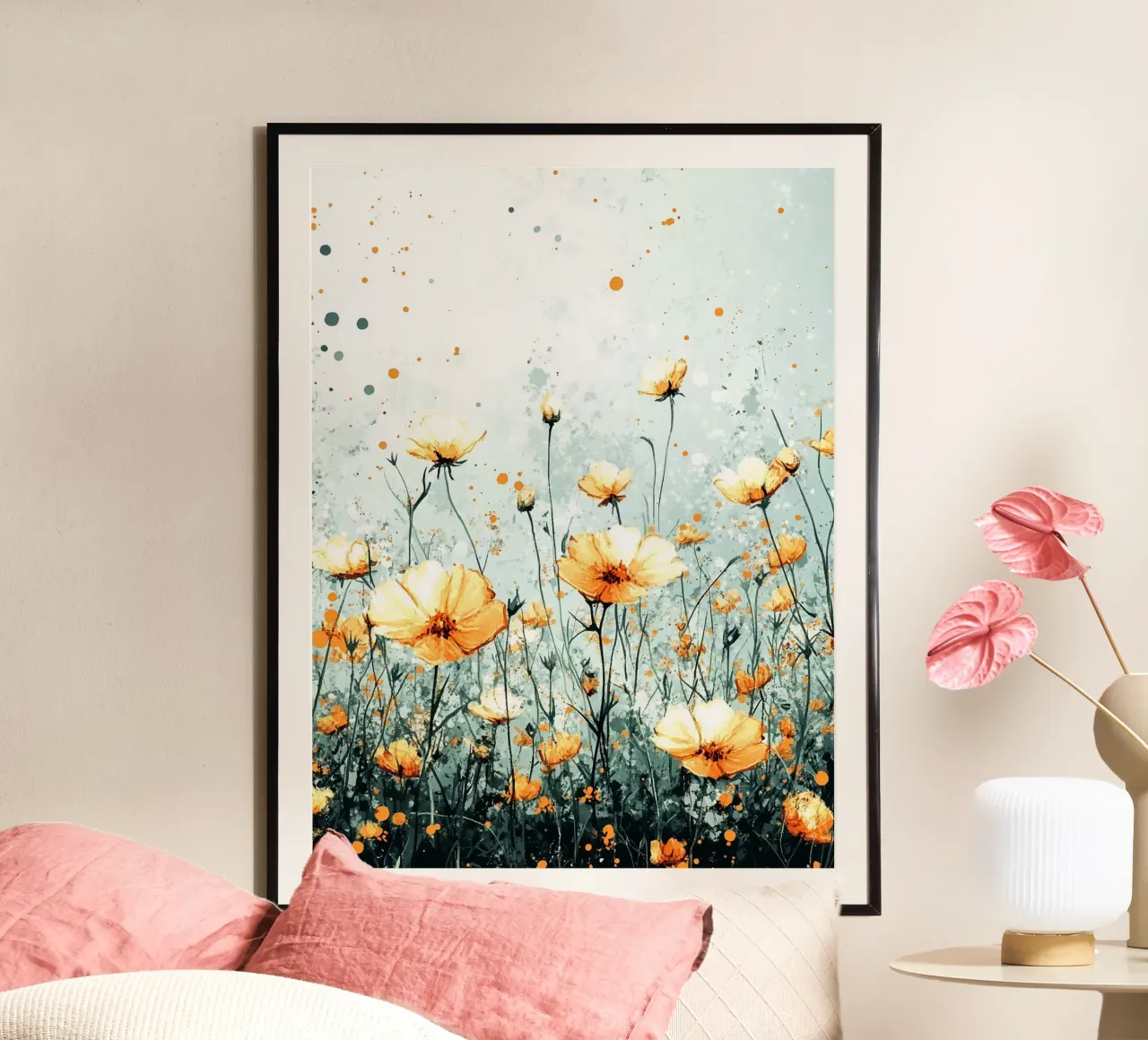Meadow full of flowers D poster da Mateo