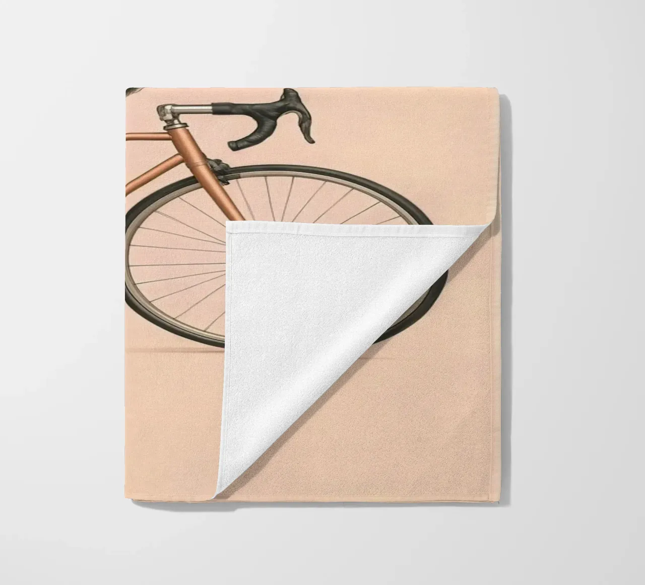 Struzzo in bicicletta - Uccello divertente e surreale su una bicicletta telo mare da Lootprint