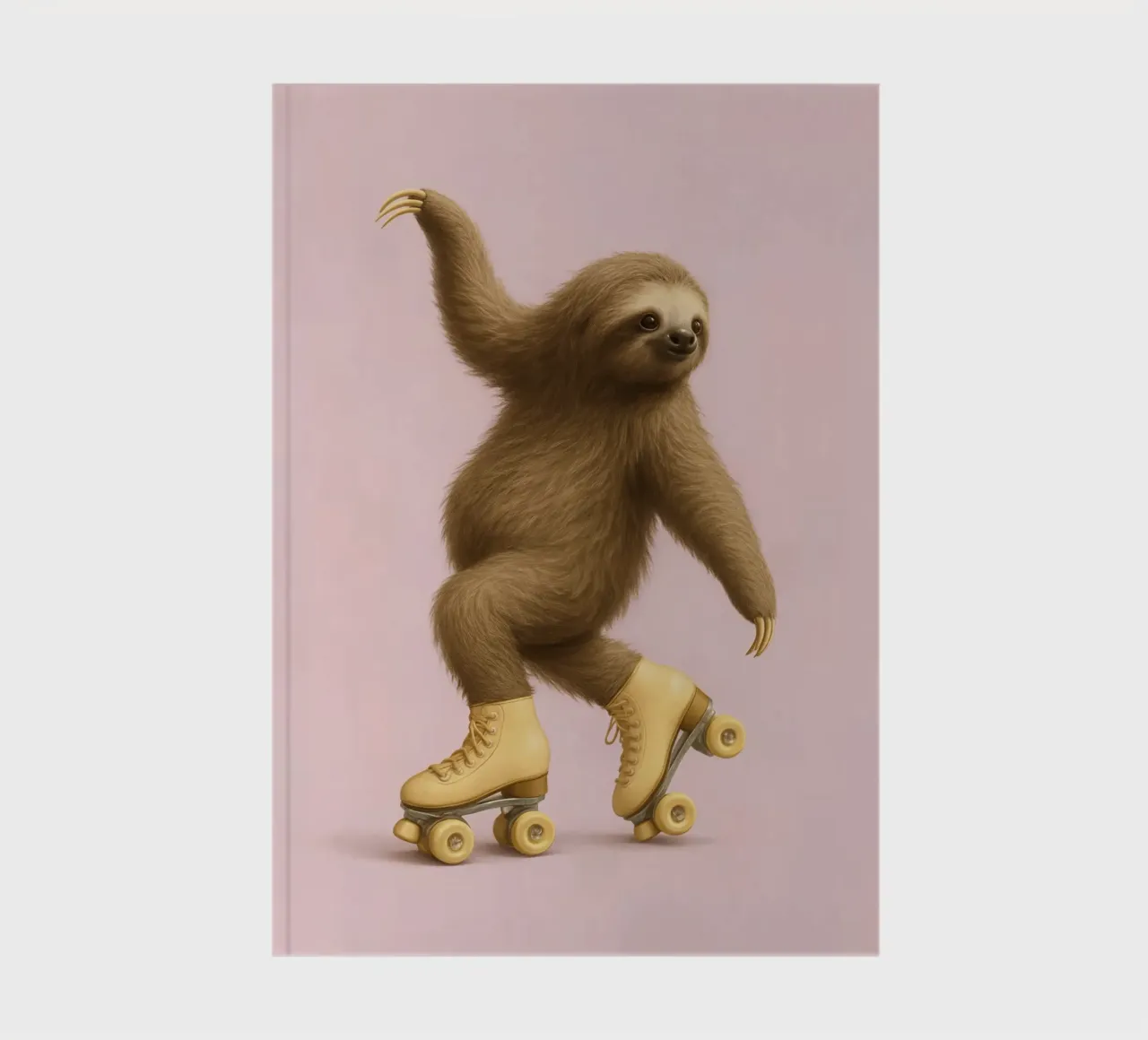 Skating Sloth – Funny Roller Dance Animal Print notebook by Lootprint