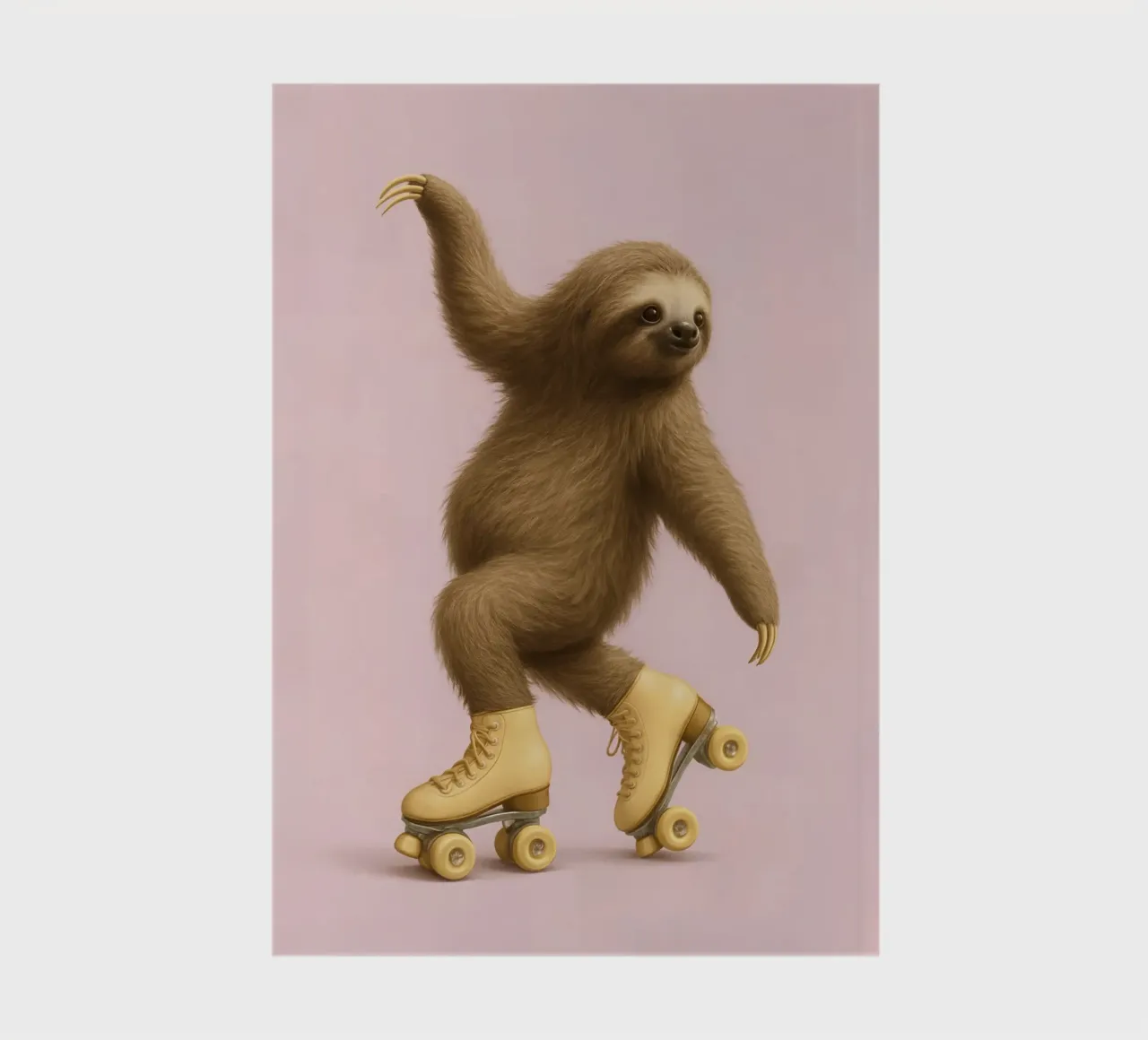 Skating Sloth – Funny Roller Dance Animal Print notebook by Lootprint
