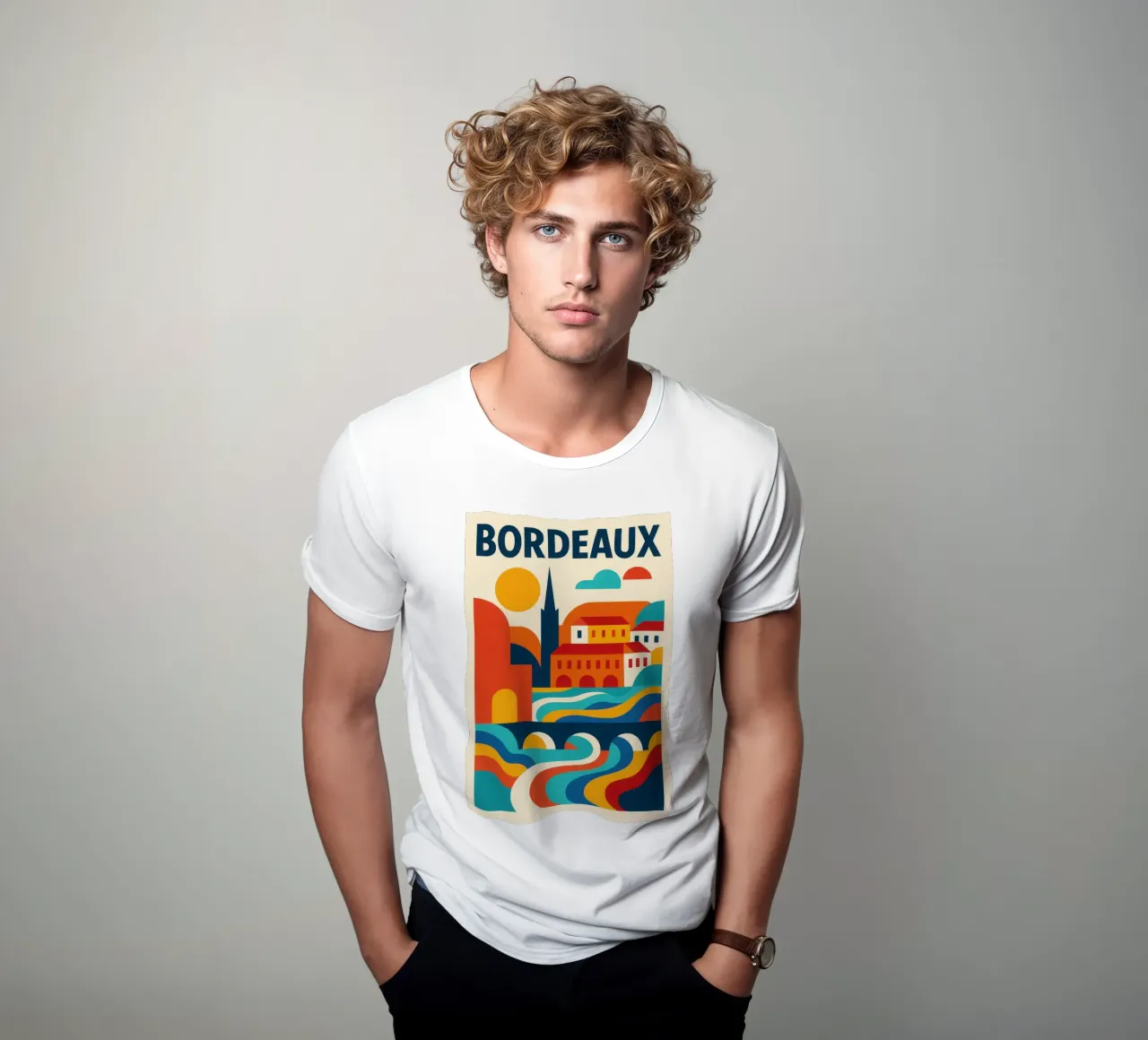 Bordeaux solaire - elegancia junto al mar camiseta de JETLAG | affiches voyage