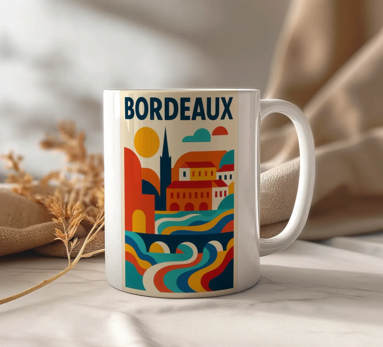 Bordeaux solaire - eleganza in riva al mare tazza in ceramica da JETLAG | affiches voyage