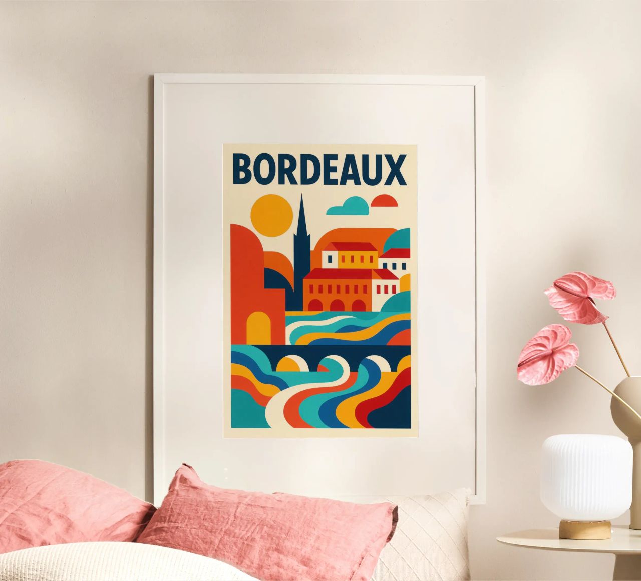 Bordeaux solaire – l’élégance au bord des flots poster de JETLAG | affiches voyage