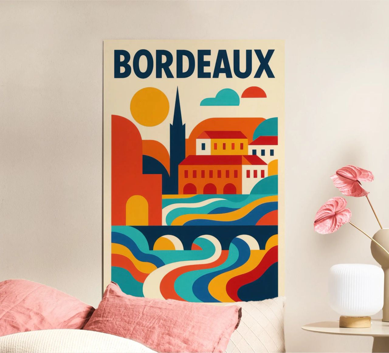 Bordeaux solaire – l’élégance au bord des flots poster de JETLAG | affiches voyage