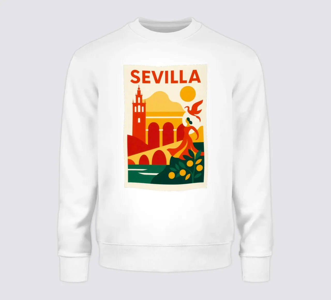 Andalusian Seville - between flamenco and the scorching sun sweatshirt by JETLAG | affiches voyage